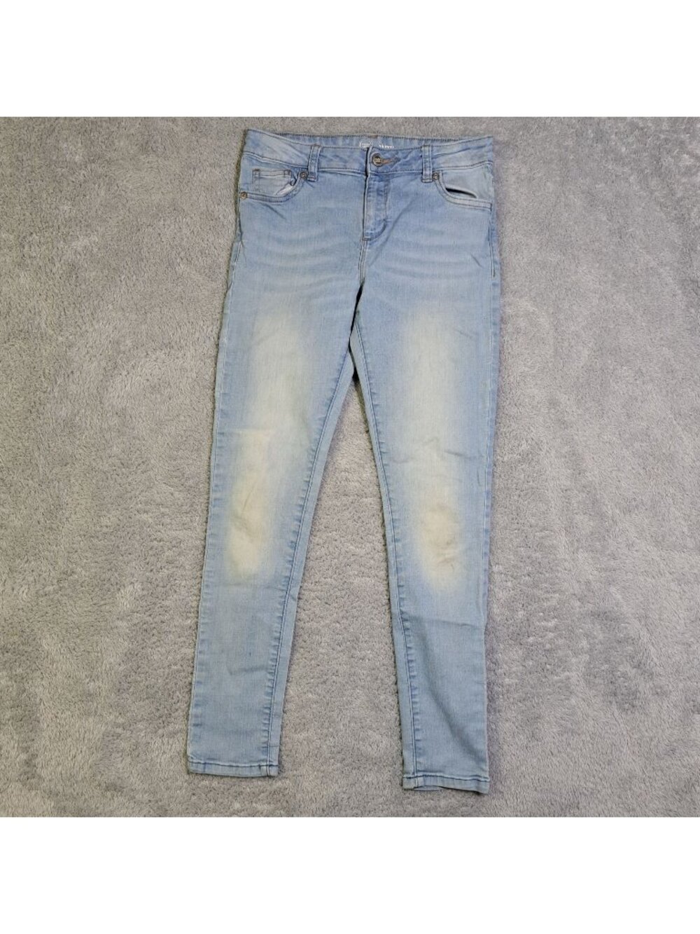 Wonder Nation Size 12 Girls Blue Skinny Jeans Stretch Denim Casual Slim Fit